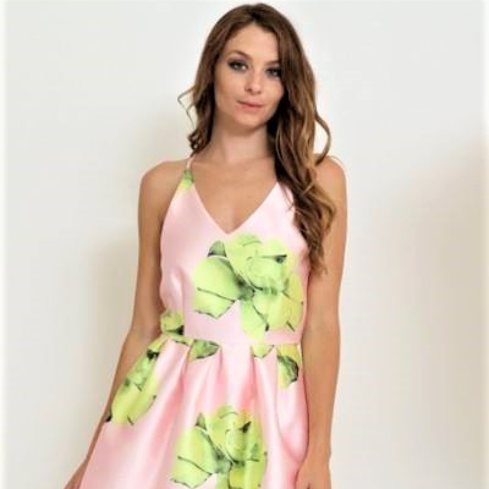 Floral Midi Flare Dress NWT